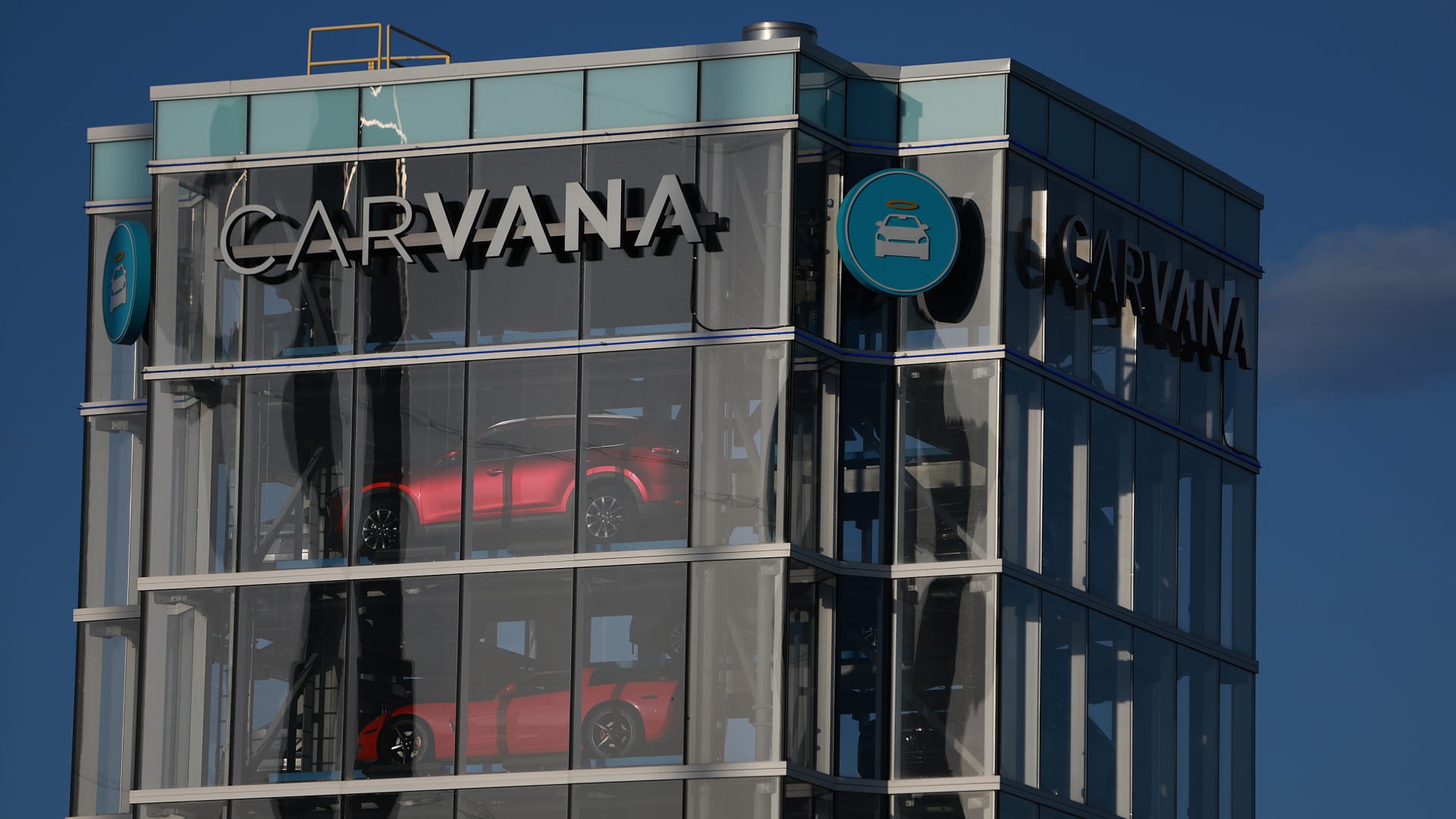 Heavily shorted online used car seller Carvana surges 20%, is halted several times